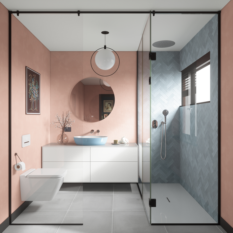 Villeroy & Boch lifestyle of bathroom products from the Finion and Artis collections